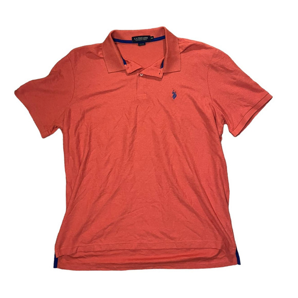 U.S. Polo Assn ULTIMATE PIQUE POLO SHIRT Logo Coral Men's Size XXL - Picture 1 of 6